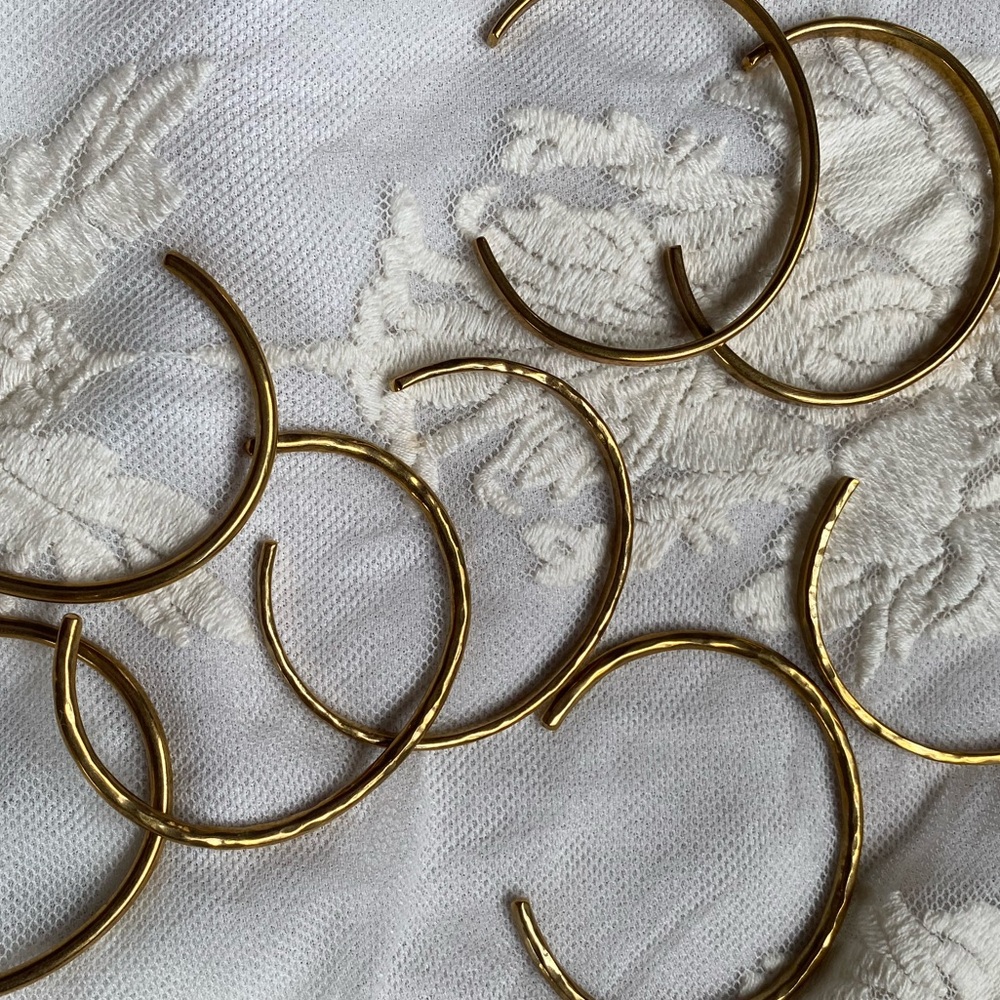 Soko Gold Tone Mixed-Texture Stackable Bangle Set - image 4